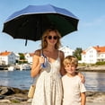 thumbnail image 2 of Strong Wind Resistant Inverted Folding Umbrella 42 Inch with Handle Reflective Strip Portable Travel Golf Umbrella Sun Rain Protection UV for Men Women Outdoor Commute, 2 of 4