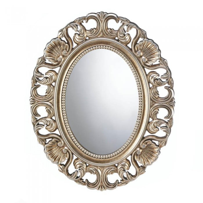 GILDED OVAL WALL MIRROR
