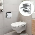 thumbnail image 4 of veasfak Wall-Mounted Toilet Paper Holder Paper Roller Racks Organizer Wipe Paper Storage B, 4 of 8
