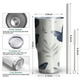 thumbnail image 6 of 30oz Butterfly and Leaves Pattern Tumblers Stainless Steel Tumbler with Lid and Straw,Vacuum Insulated Double Wall Travel Tumbler Cups Mug with Cleaning Brush for Coffee,Tea, 6 of 7