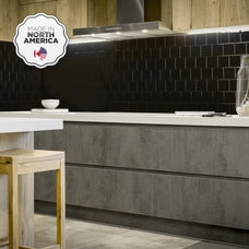Smart Tiles Peel and Stick Backsplash, 5 Adhesive Tiles, Square Black, 22.29"x8.23"