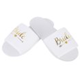 thumbnail image 3 of 5 Pair Letters Print Disposable Slippers for Hotel Wedding Party Shooting PropsBride, 3 of 9