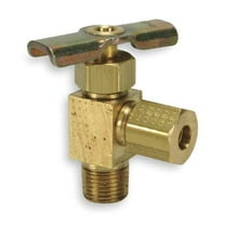 Eaton Weatherhead Needle Valve,Angled,Brass,1/4 x 3/8 In. A6860