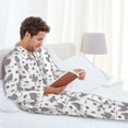 thumbnail image 6 of Sikiie Funny Chicken Mens Pajama Set, Soft Warm Long Sleeve Sleepwear, Cozy Button-Down Pjs for Men-Small, 6 of 7