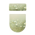 thumbnail image 6 of KUIFORTI Daisy Toilet Lid Cover and Toilet Seat Cover Set Green Toilet Cover Reusable Toilet Tank Cover Replacement Toilet Seat Lid Cover Universal Fit Elongated Oval Round Lid, 6 of 6