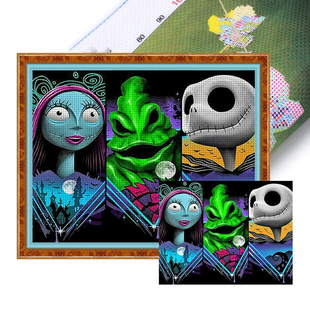Hilo Algodón Ecológico Bordado 11CT Punto Cruz Jack Y Sally 50x40cm