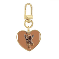 thumbnail image 1 of Giraffe Lateral Horn Neck Gold Heart Keychain Metal Keyring Holder, 1 of 3
