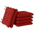 thumbnail image 1 of Outsunny Outdoor Chair Cushion with Ties, Button Tufted, for Garden, Wine Red, 1 of 10