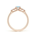 thumbnail image 2 of Angara Natural 0.6 Ct. Aquamarine with Diamond Classic Ring in 14K Rose Gold for Women (Ring Size: 3.5), 2 of 10