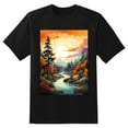 thumbnail image 2 of Plus Size Shirt for Women Black Tops for Women Short Sleeves Shirt for Women Trees T Shirt Crewneck Shirt for Women XL, 2 of 5