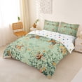 thumbnail image 3 of Erosebridal Vintage Floral Queen Duvet Cover Set, Wild Tiger Moose Squirrel Bedding, Green, Polka Dots Reversible, 3pcs 1 Duvet Cover and 2 Pillowcases, No Comforter, 3 of 6