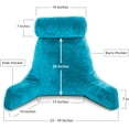 thumbnail image 6 of Husband Pillow Cover - Bed Rest Reading Pillow - Replacement Cover, Teal, 6 of 7