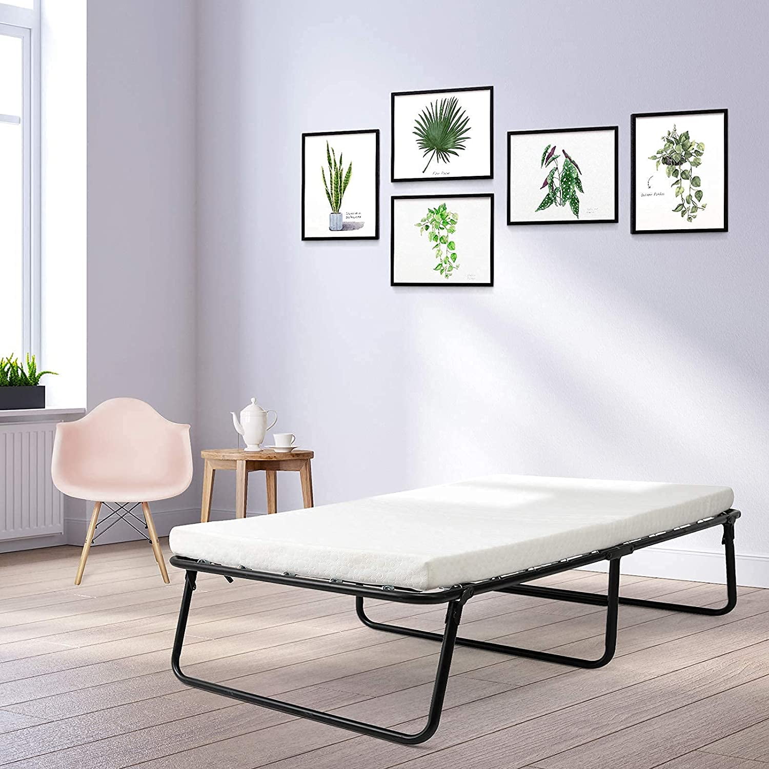 Buy Folding Bed, Bable Rollaway Bed Frame with Thick Memory Foam