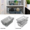 thumbnail image 3 of Set of 2 Storage Bins - Basket Set for Toy, Kitchen, Closet, and Bathroom Storage - Medium Shelf Organizers with Handles by Home-Complete (Black), 3 of 7