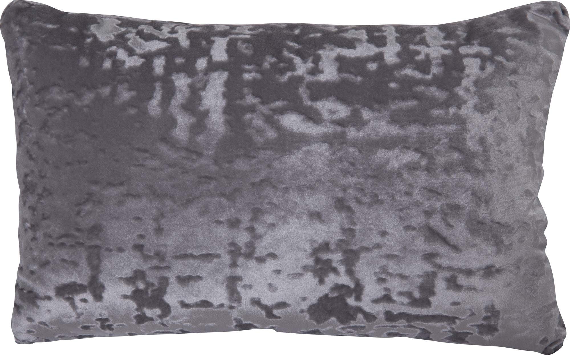 Mainstays Velvet Oblong Decorative Throw Pillow, Grey