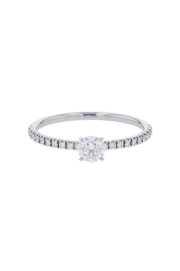 Pre-Owned Cartier Etincelle de Solitaire Ring, Diamond Center Stone 0.30ct, Pt950, Size 53,...