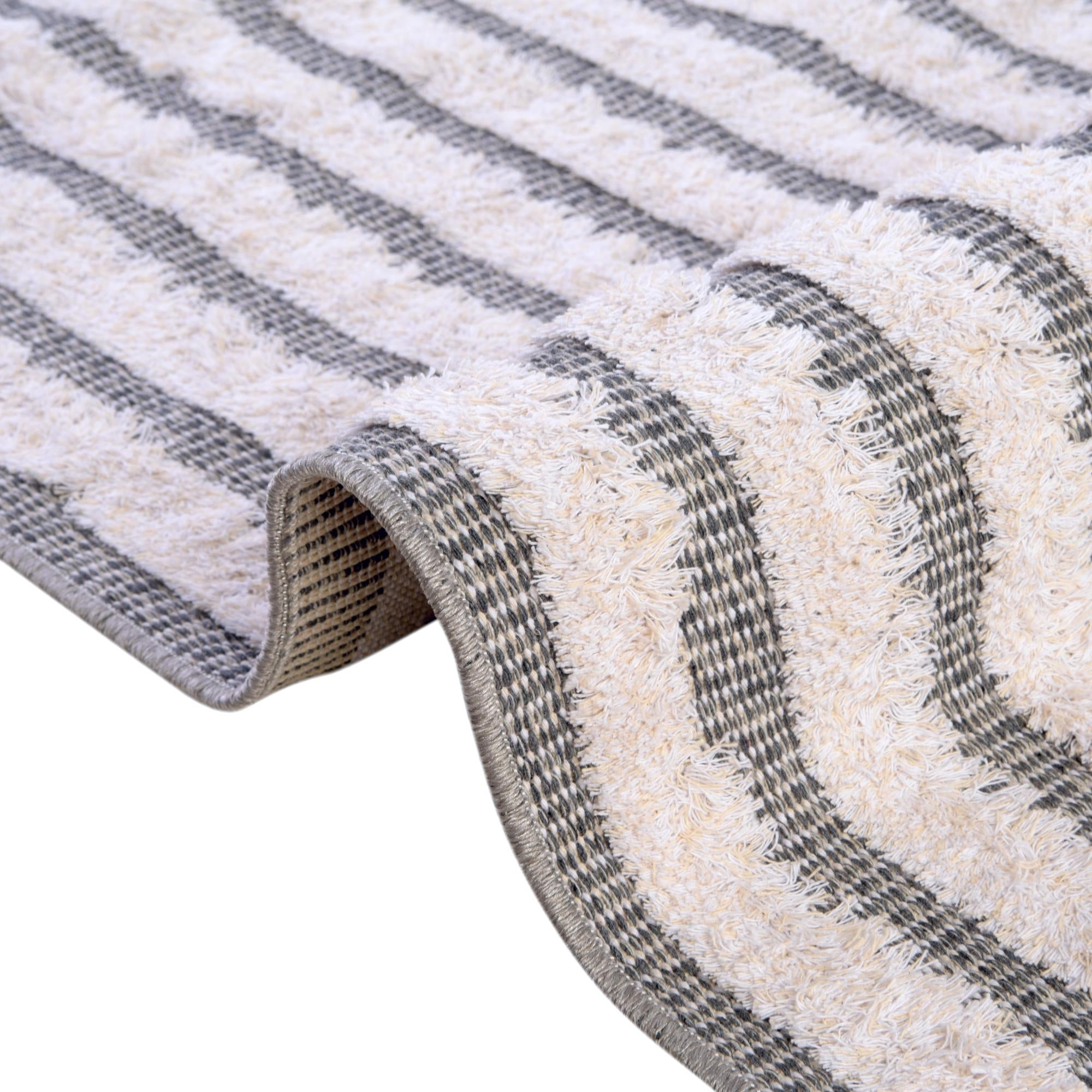 Sabrina Soto Casa Collection Area Rug - Toluca (2' 3" x 8' Runner Anthracite Gray/Ivory)
