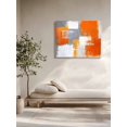 thumbnail image 5 of Burnt Orange Grey Wall Art for Living Room,Canvas Picture Wall Decor for Bathroom Bedroom,Modern Oil Painted Geometric Abstract Painting Artwork for Office Kitchen Hallway Dining Room Decor 20"x24", 5 of 8