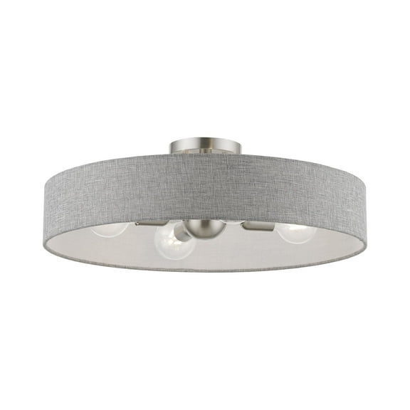Livex Lighting - Elmhurst - 4 Light Large Semi-Flush Mount In Timeless Style-7