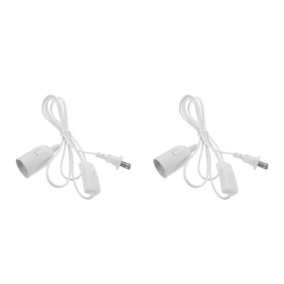 Hemoton 2pcs Plug In Pendant Lights Cord Hanging Lights Cord Kit E27 Light Socket Hanging Lantern Lamp Cord With On/Off Switches Pendant Lights Socket
