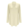thumbnail image 5 of Skpblutn Women'S Cardigan Sweaters Winter Fall Casual Comfortable Tops Solid Lightweight Neck Long Sleeve Open Front Coat Beige Xl, 5 of 6