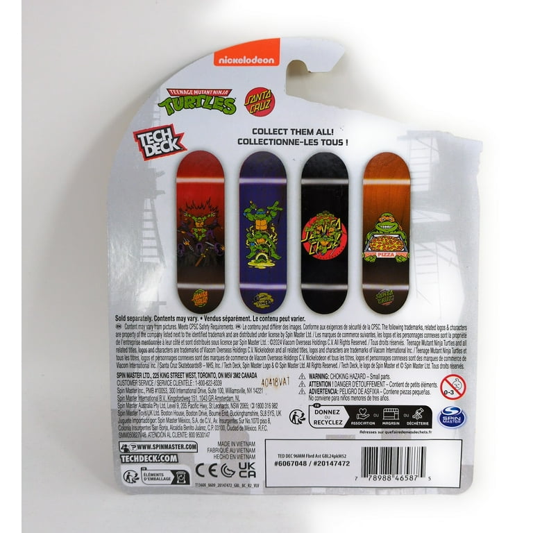 Tech Deck Santa Cruz Skateboards Teenage Mutant Ninja Turtles