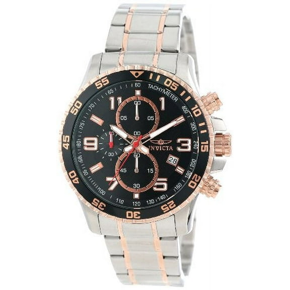 INVICTA Specialty Men 45mm Stainless Steel Rose Gold   Steel Black dial VD57 Quartz