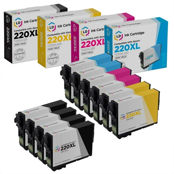 LD Products Compatible Replacement for Epson 220XL High Yield (4 Black, 2 Cyan, 2 Magenta, 2 Yellow)