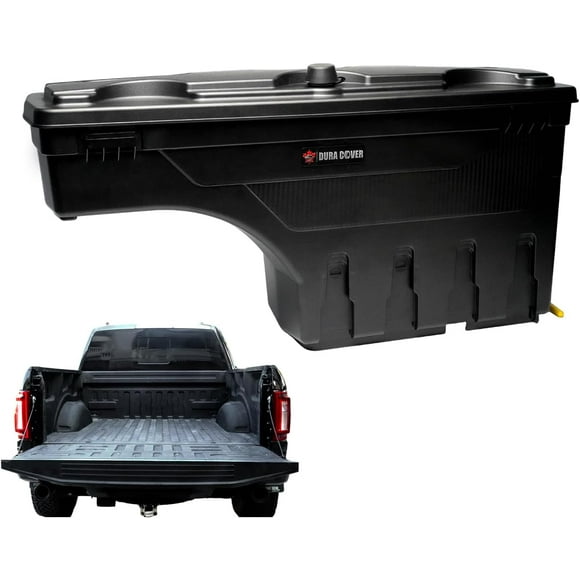LAX Truck Bed Storage Tool Box for 2005-2022 Toyota Tacoma, Swingable and Lockable Truck Bed Tool Organizer, Keyless Security, Passenger Side, Drilling Required