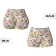 thumbnail image 5 of Fotbe Bunny Floral Seamless Shorts, Womens Workout Shorts High Waist Stretch Booty Short for Gym/Yoga/Running/Biking-Small, 5 of 9