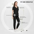 thumbnail image 2 of VIAOLI Scrubs Set for Women Nurse Uniform Jogger Set Stretch Top & Pants with Multi Pocket for Nurse Workwear, 2 of 7