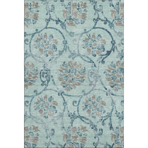 Dalyn Rugs Premium Machine Washable Mayfield AMF762 Teal 2'6" x 3'10" Rug