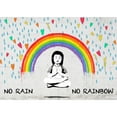 thumbnail image 3 of Masterfunk Collective 14x11 Black Modern Framed Museum Art Print Titled - No Rain No Rainbow, 3 of 5