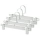 thumbnail image 1 of Percha para pantalones Unique Bargains de 4 piezas con clips, gancho plano duradero, percha blanca, 1 of 5