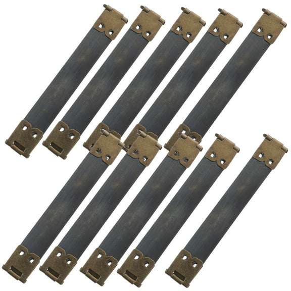 SEWOART 10Pcs Grey Metal Handbag Hinges with Spring Clip for Sewing and Crafting