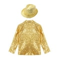 thumbnail image 4 of Miaeowve Boys Sequins Lapel Blazer Tuxedo Suit Jacket 1 Button Coat Wedding Birthday Party Formal Gold 12, 4 of 6