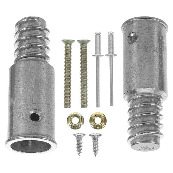 FRCOLOR 1 Set Threaded Tip Replacement for Extension Poles Push Broom Handle Repair Silver 19 MM