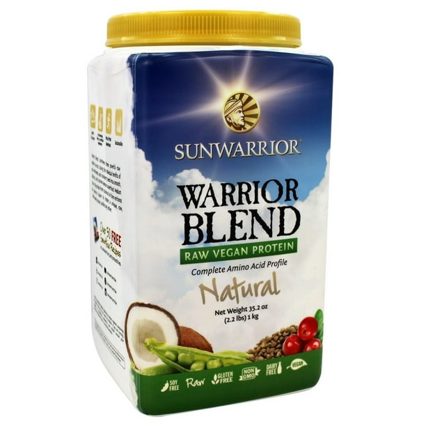 Sun Warrior Warrior Blend Raw Vegan Protein Natural 35.2 oz.