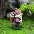 thumbnail image 6 of 7 Pieces Gnomes Fairy Resin Statues Mini Garden Statues Decoration Tale Statue for Holiday Festival Decoration, 6 of 8