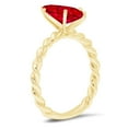 thumbnail image 4 of 2 ct Marquise Cut Simulated Ruby Solitaire 14K Yellow Gold Womens Engagement Ring, 4 of 6
