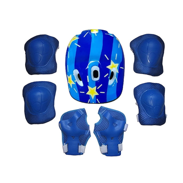 SAYOO 7pcs Girl Boys Guard Helm rodilleras codo bracers bicicleta skateboarding set SAYOO moda