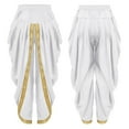 thumbnail image 2 of Aislor Boys Satin Pants Hippie Dance Harem Trousers for Halloween Carnival Party Balls White 6, 2 of 7