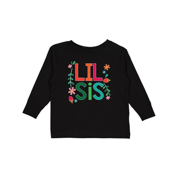 Inktastic Lil Sis Girls Sister Announcement Gift Girls Long Sleeve Toddler T-Shirt