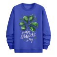 thumbnail image 6 of QUNYINEY Casual Sweatshirts for Men Crew Neck St Patricks Day Long Sleeve Blue Tops Drop Shoulder Loose Pullover Sweatshirts, 6 of 8