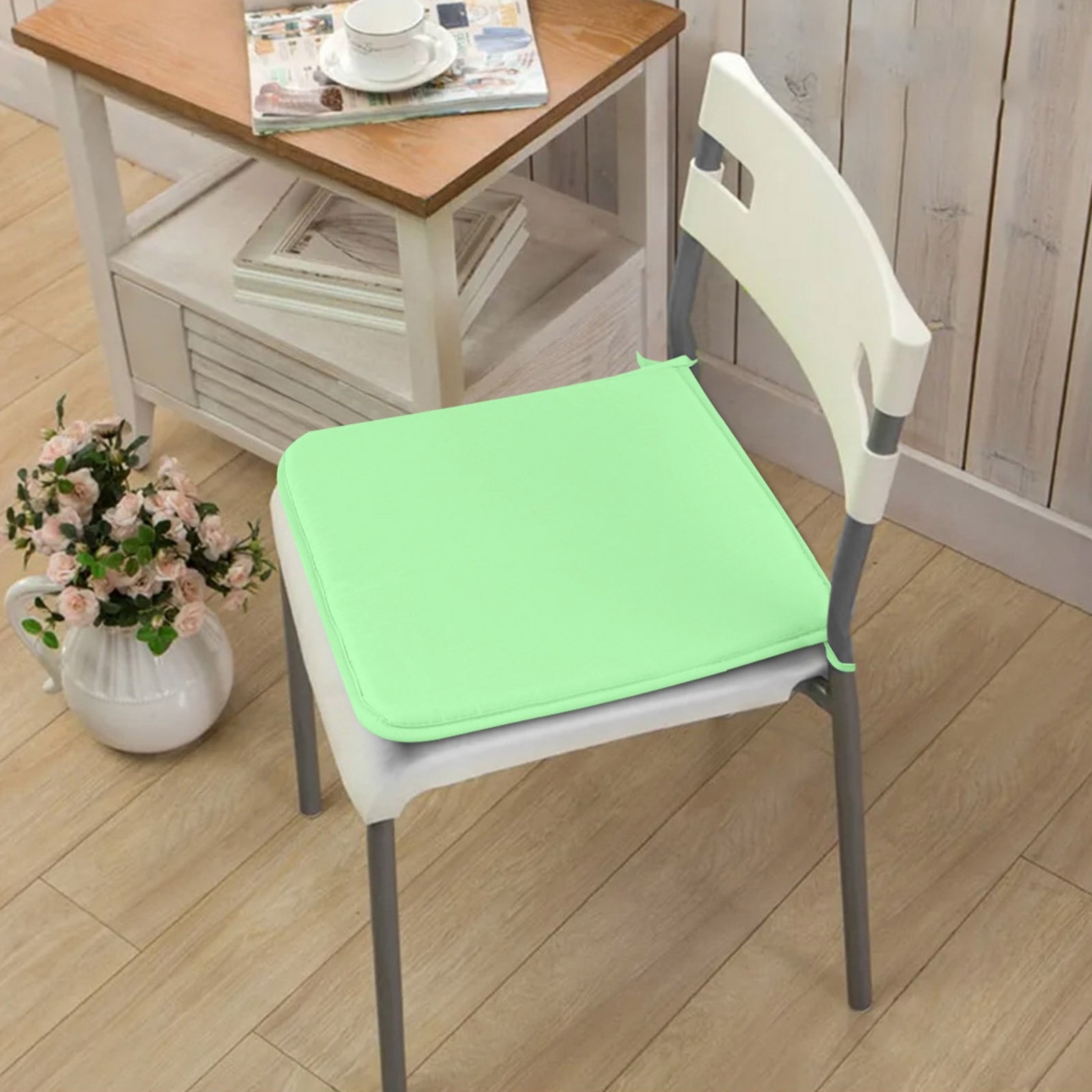 Fdelink Cushion Square Strap Garden Chair Pads Seat Cushion for Outdoor Bistros Stool Patio Dining Room Mint Green