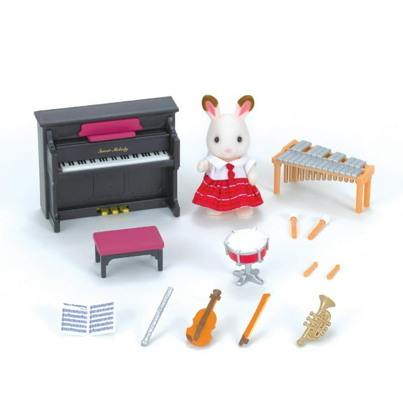 Calico Critters School Music Set, Dollhouse Playset with Figure and Accessories