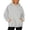 j95-Light Gray, variant on LIIPEE Casual Solid Color Hoodies For Women Long Sleeve Hooded Sweatshirts Ladies Autumn Winter Comfortable Daily Pullover With Pockets,XXXL