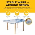 thumbnail image 4 of Blue Marble Table Cloths for 3 Foot Rectangle Tables, Gradual Modern Abstract Art Patio Waterproof Elastic Fitted Tablecloths, Washable Rectangular Table Cover for Camping, 4 of 8