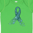 thumbnail image 4 of Inktastic Ovarian Cancer Awareness Teal Ribbon Made of Hearts Boys or Girls Baby Bodysuit, 4 of 5
