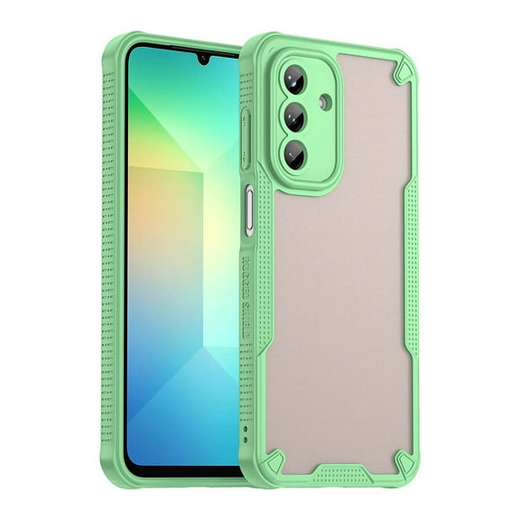 KIQ Armor Series Case For Samsung Galaxy A26 5G/4G-PC TPU Hybrid,Frosted Semi-Transparent,Anti-Shock Design(Green)